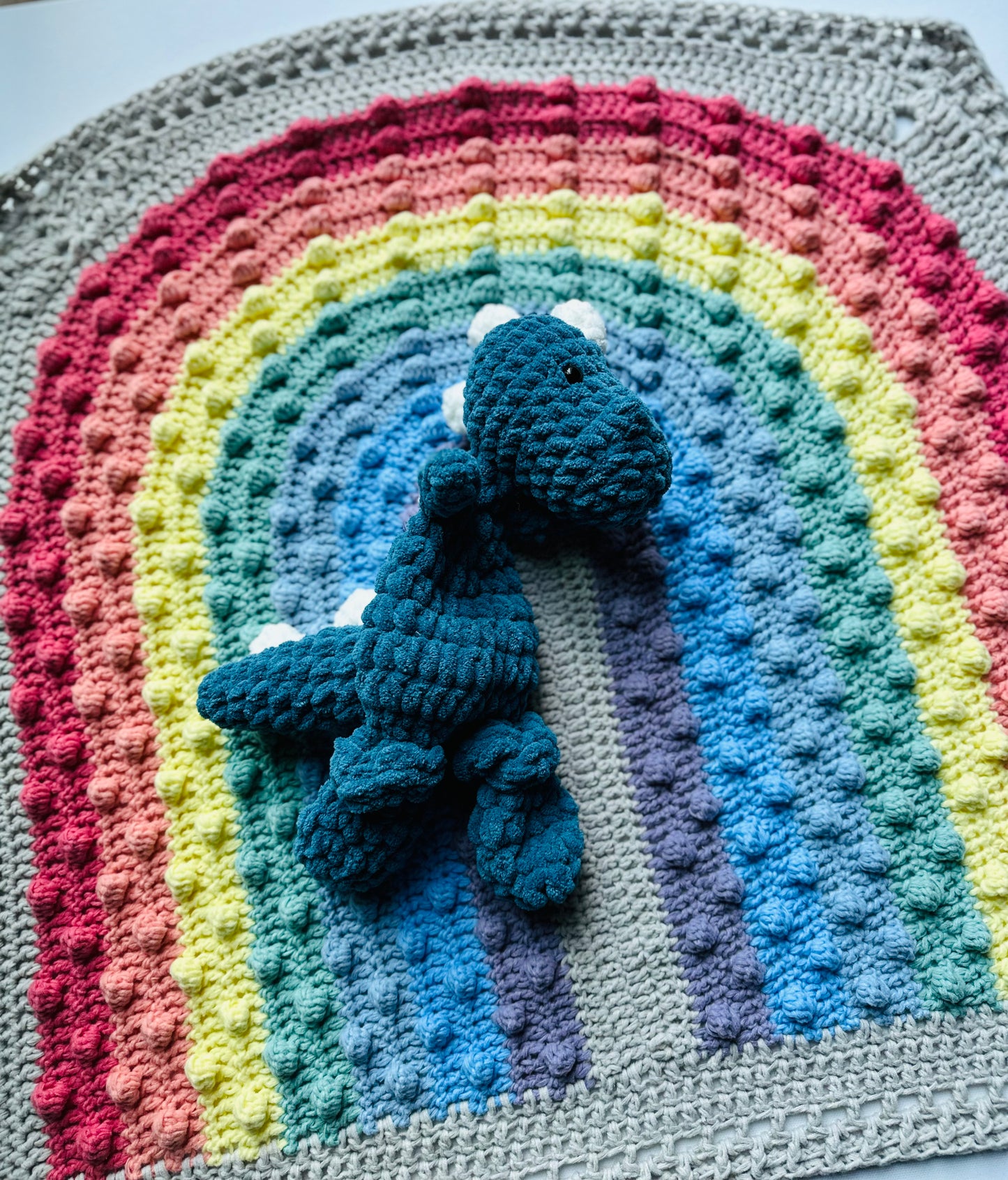 Rainbow Bobble Throw