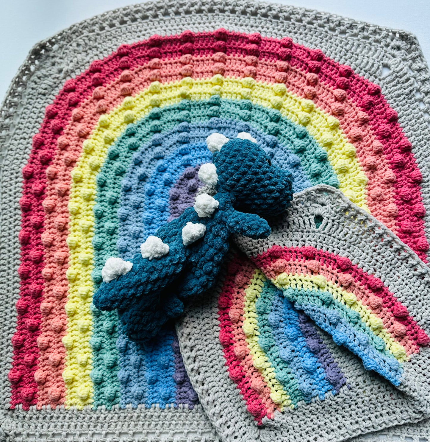 Rainbow Bobble Throw