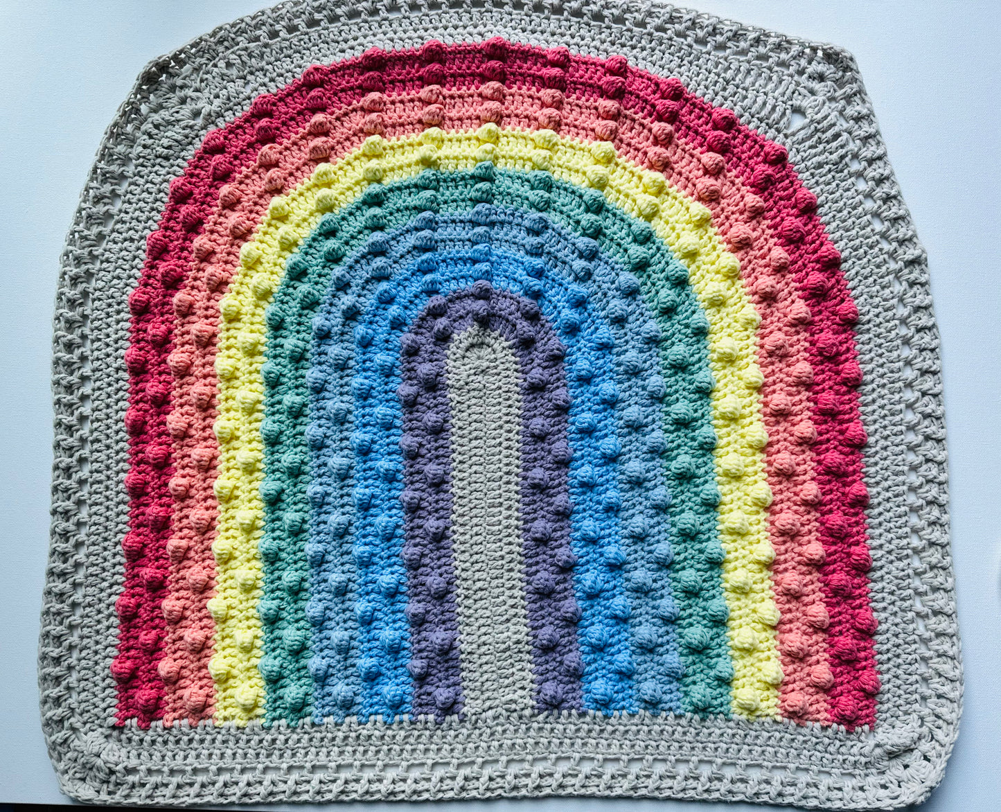 Rainbow Bobble Throw