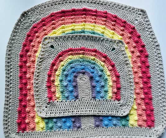 Rainbow Bobble Throw